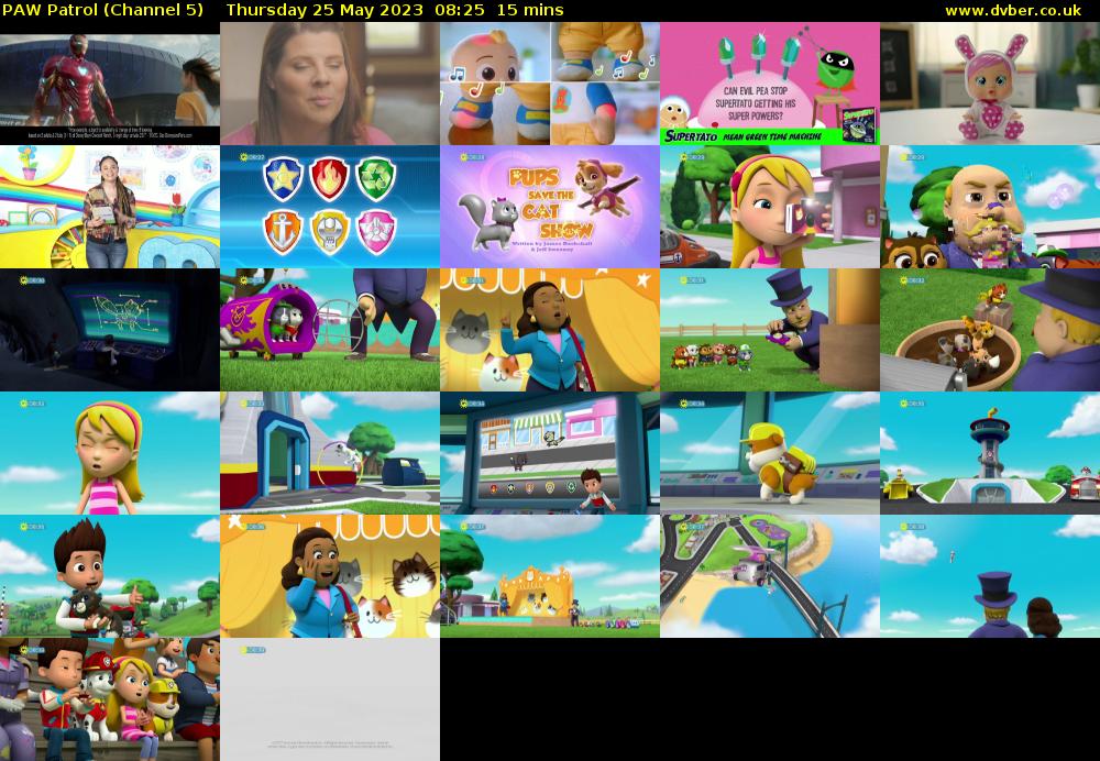 PAW Patrol (Channel 5) Thursday 25 May 2023 08:25 - 08:40