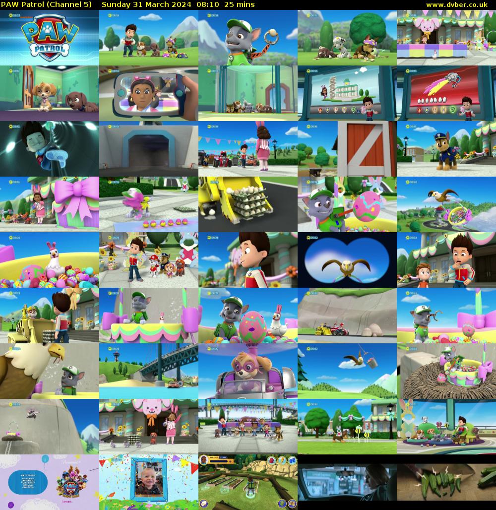 PAW Patrol (Channel 5) Sunday 31 March 2024 08:10 - 08:35