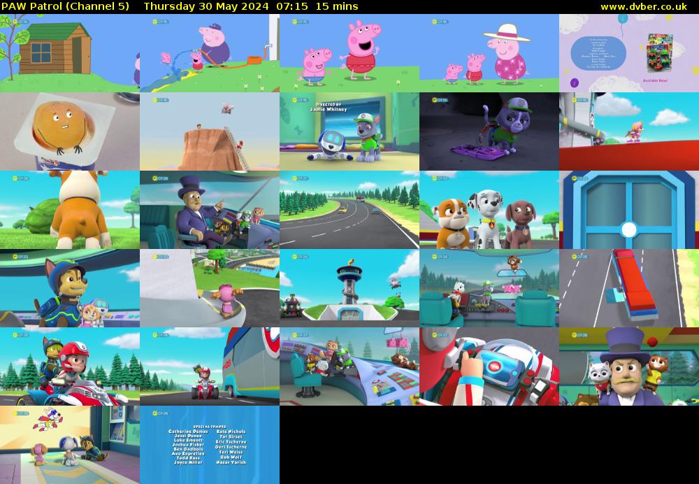 PAW Patrol (Channel 5) Thursday 30 May 2024 07:15 - 07:30