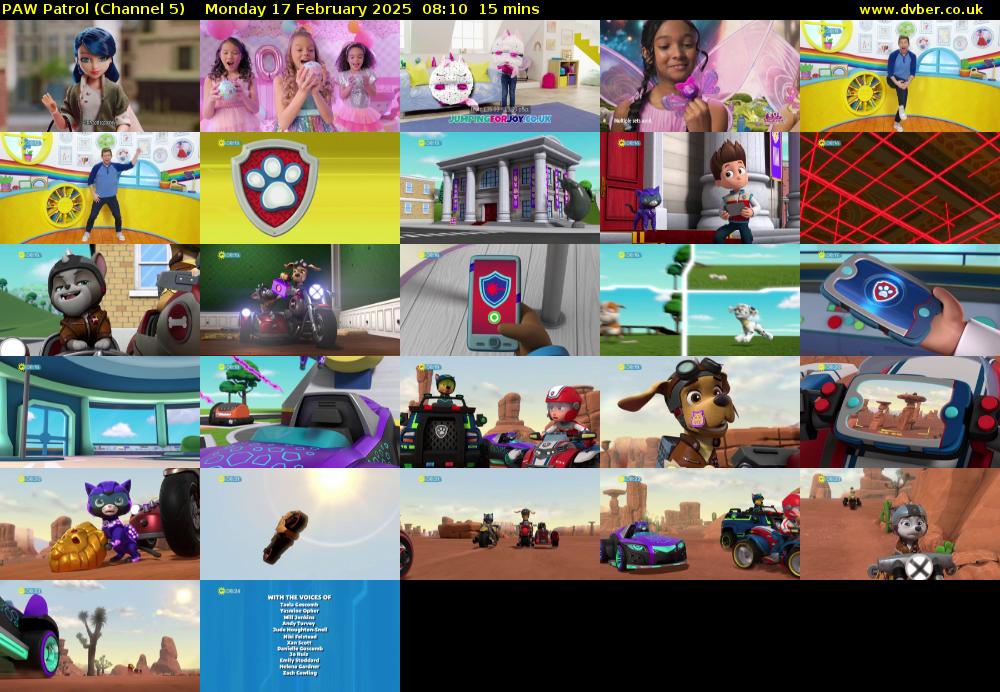 PAW Patrol (Channel 5) Monday 17 February 2025 08:10 - 08:25