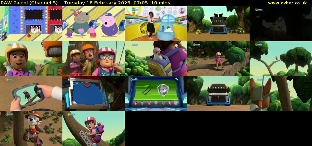 PAW Patrol (Channel 5) Tuesday 18 February 2025 07:05 - 07:15