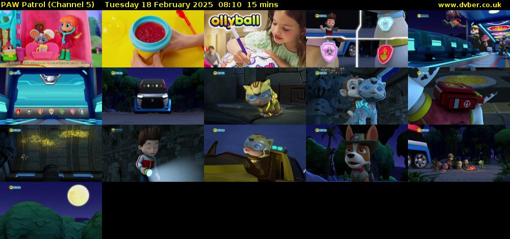 PAW Patrol (Channel 5) Tuesday 18 February 2025 08:10 - 08:25