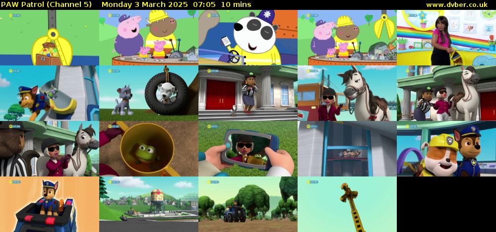PAW Patrol (Channel 5) Monday 3 March 2025 07:05 - 07:15