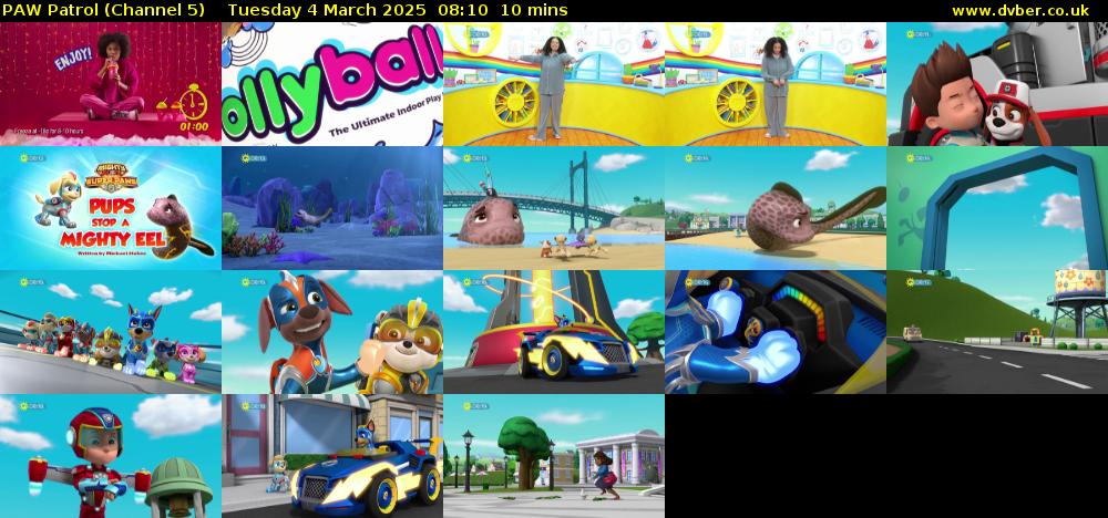 PAW Patrol (Channel 5) Tuesday 4 March 2025 08:10 - 08:20