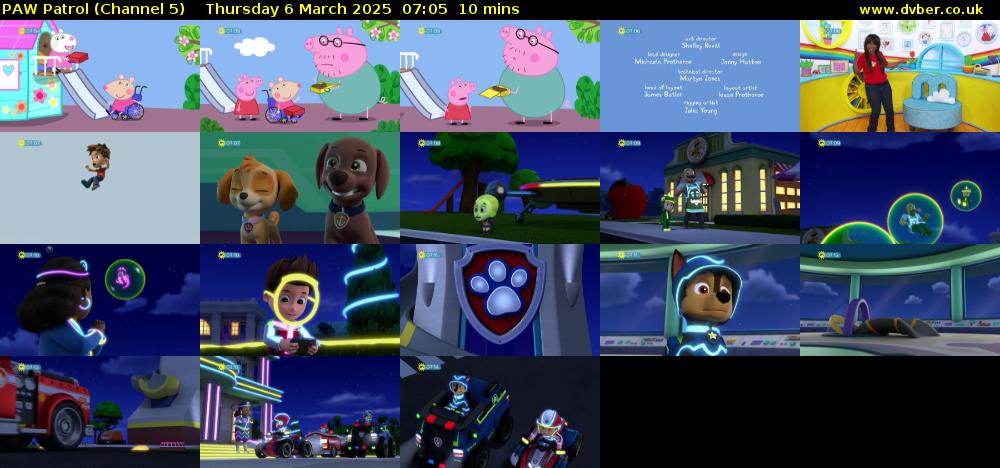 PAW Patrol (Channel 5) Thursday 6 March 2025 07:05 - 07:15