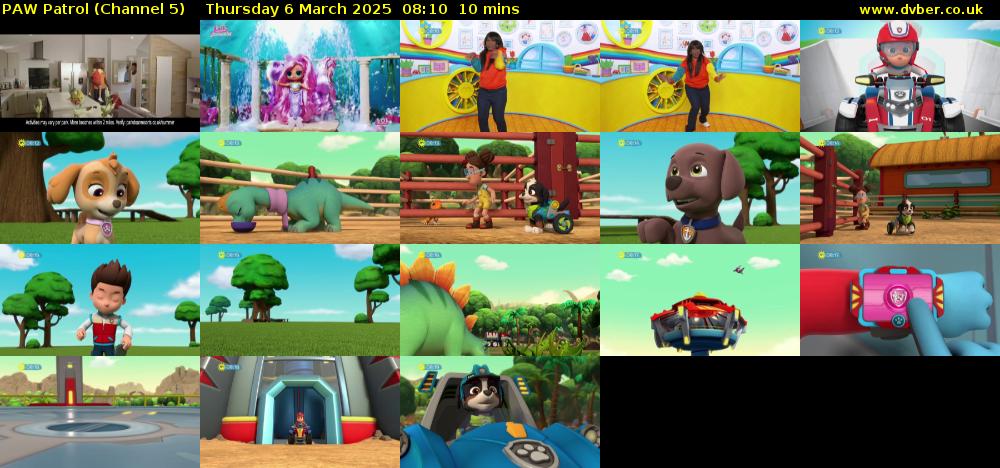 PAW Patrol (Channel 5) Thursday 6 March 2025 08:10 - 08:20
