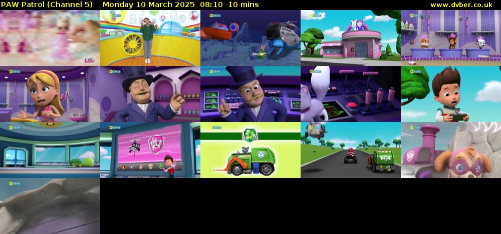 PAW Patrol (Channel 5) Monday 10 March 2025 08:10 - 08:20