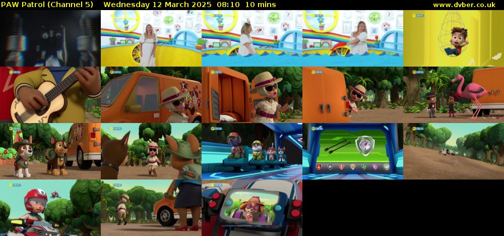 PAW Patrol (Channel 5) Wednesday 12 March 2025 08:10 - 08:20