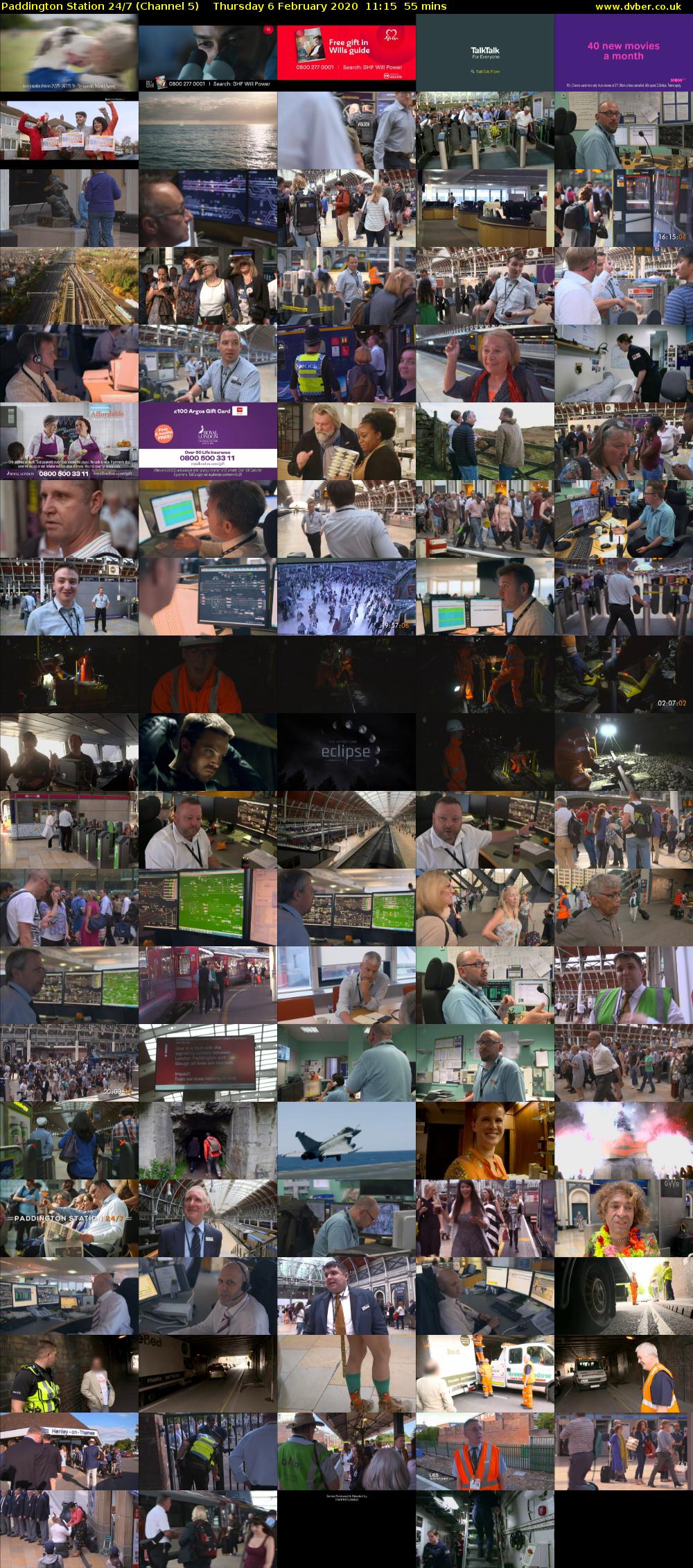 Paddington Station 24/7 (Channel 5) Thursday 6 February 2020 11:15 - 12:10