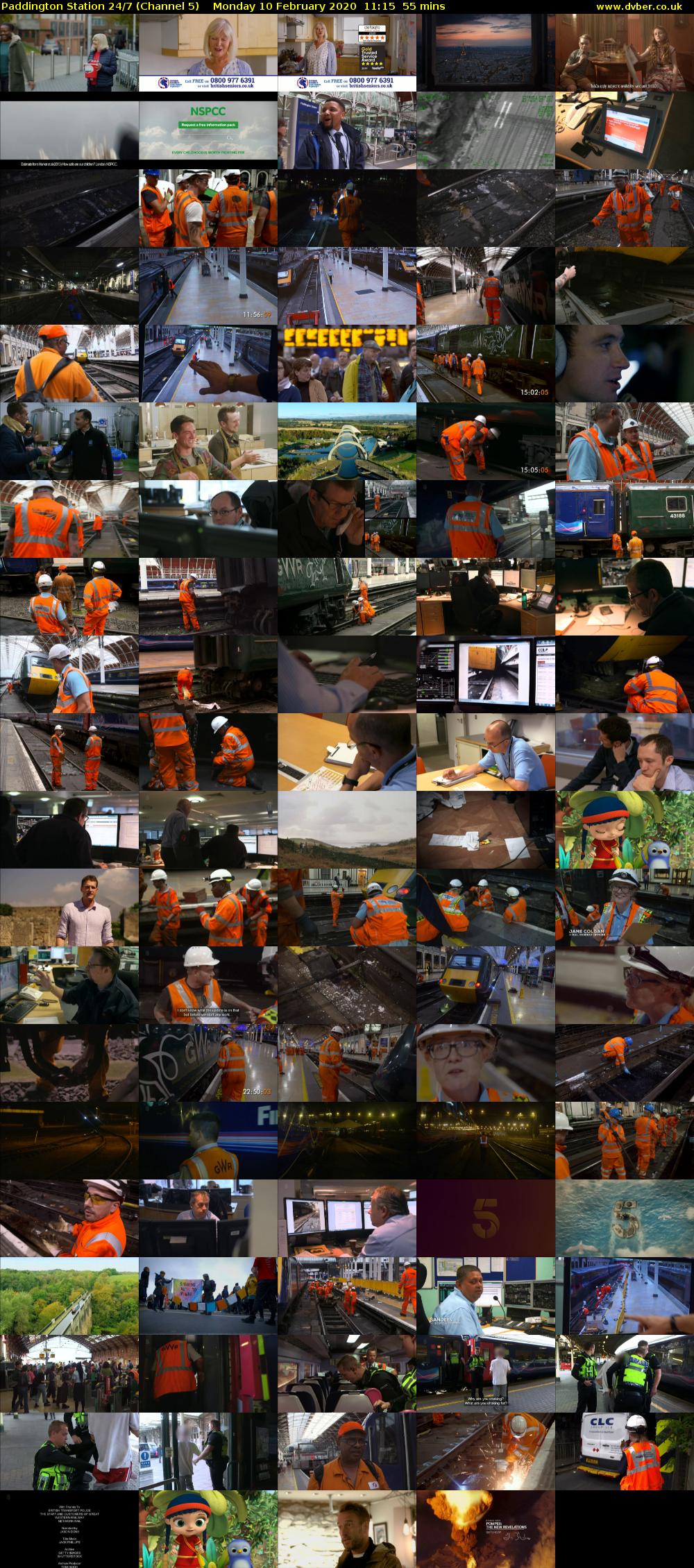Paddington Station 24/7 (Channel 5) Monday 10 February 2020 11:15 - 12:10