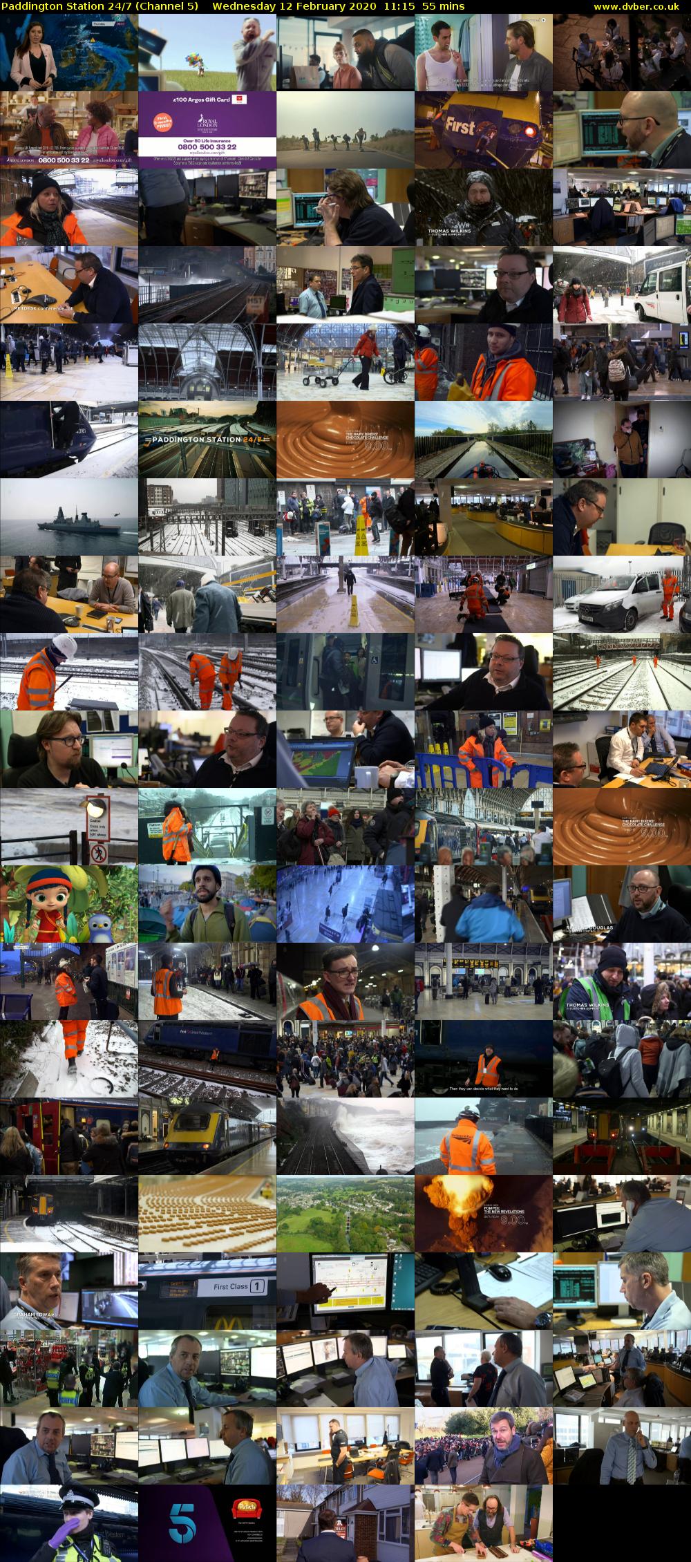Paddington Station 24/7 (Channel 5) Wednesday 12 February 2020 11:15 - 12:10