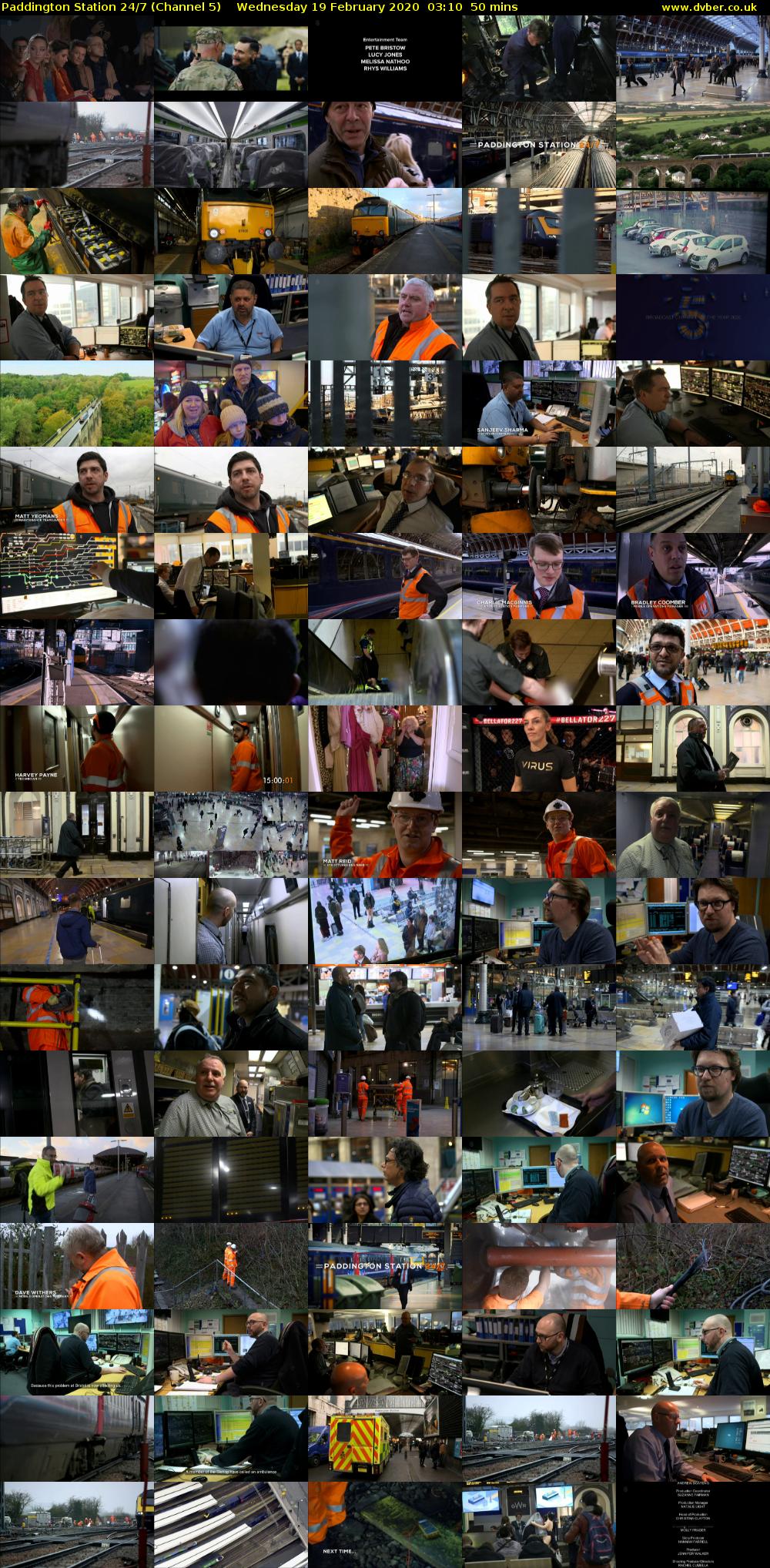 Paddington Station 24/7 (Channel 5) Wednesday 19 February 2020 03:10 - 04:00