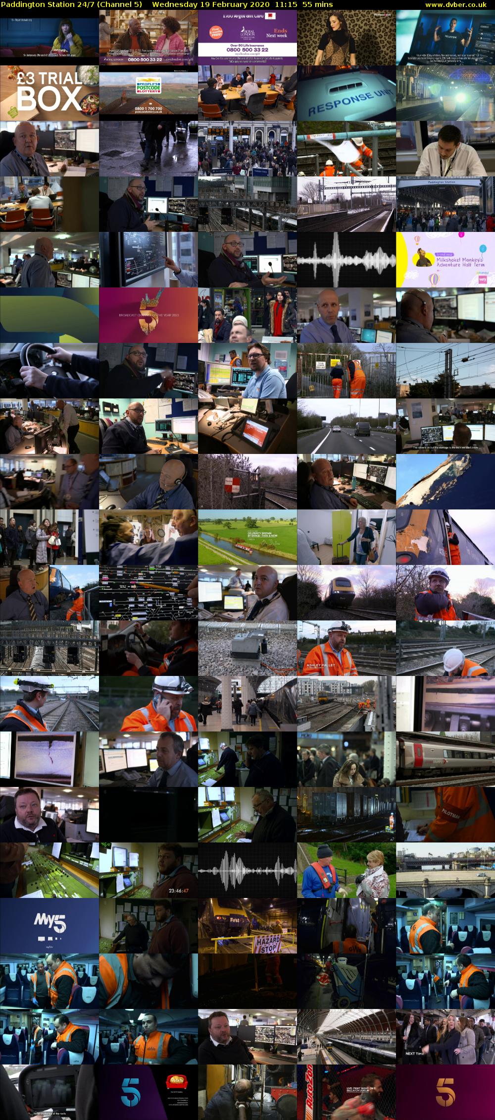 Paddington Station 24/7 (Channel 5) Wednesday 19 February 2020 11:15 - 12:10