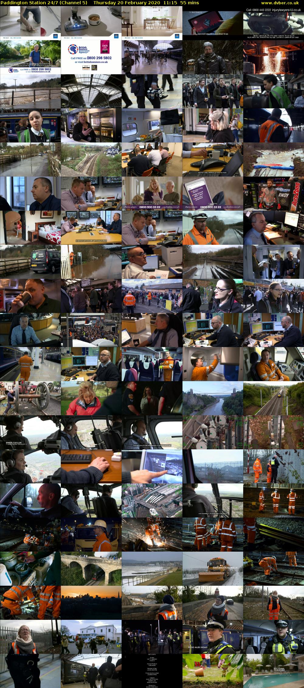 Paddington Station 24/7 (Channel 5) Thursday 20 February 2020 11:15 - 12:10