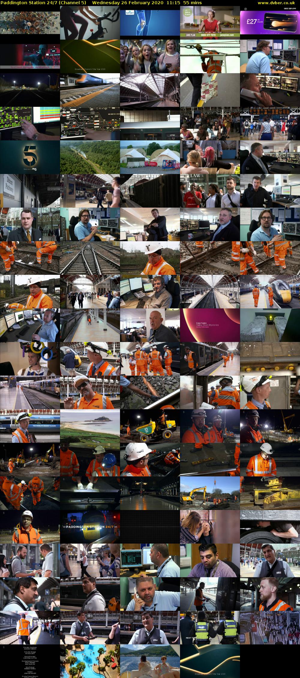 Paddington Station 24/7 (Channel 5) Wednesday 26 February 2020 11:15 - 12:10