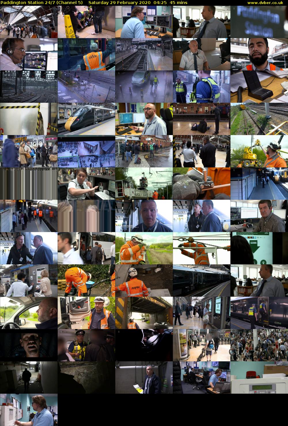 Paddington Station 24/7 (Channel 5) Saturday 29 February 2020 04:25 - 05:10