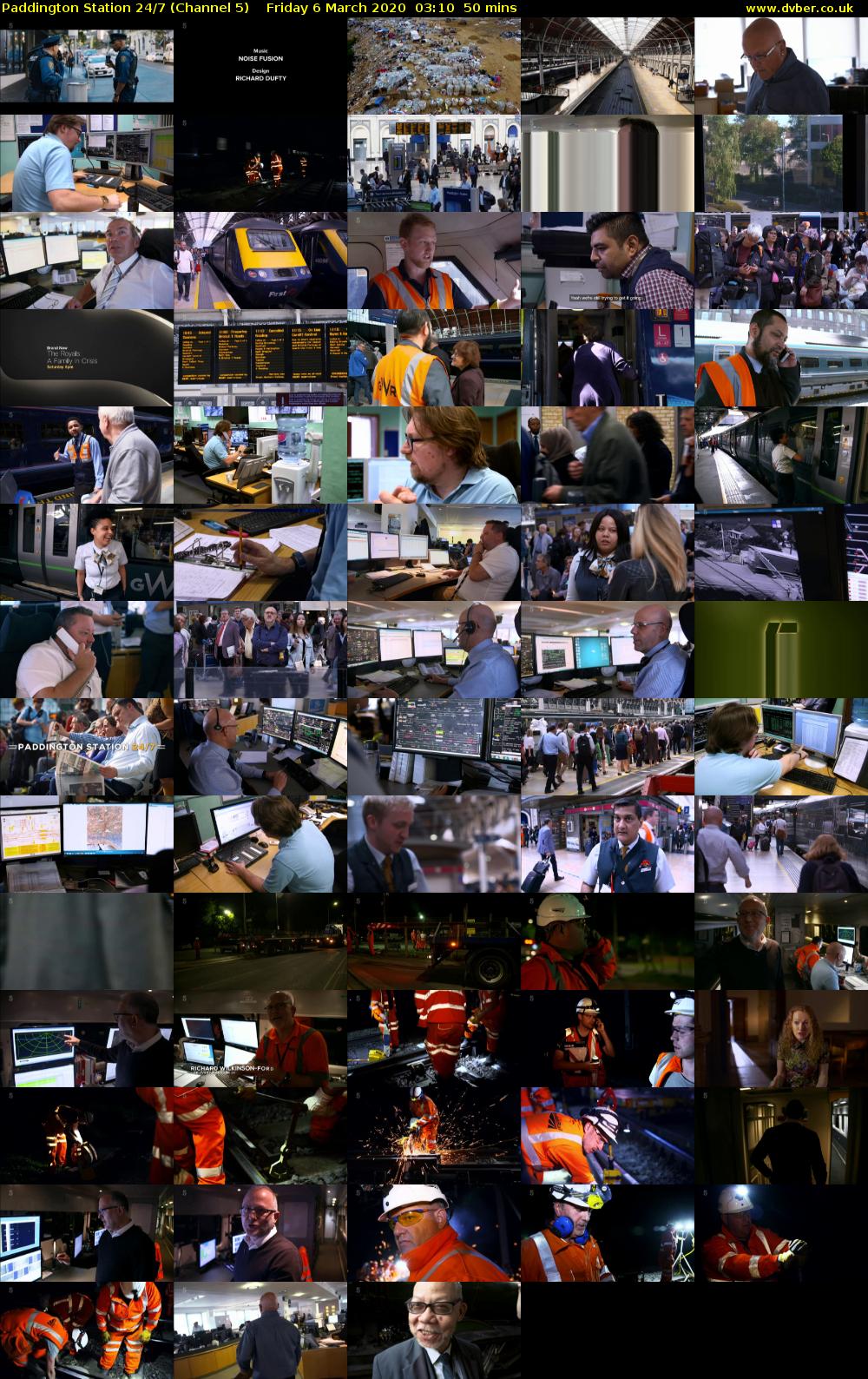Paddington Station 24/7 (Channel 5) Friday 6 March 2020 03:10 - 04:00