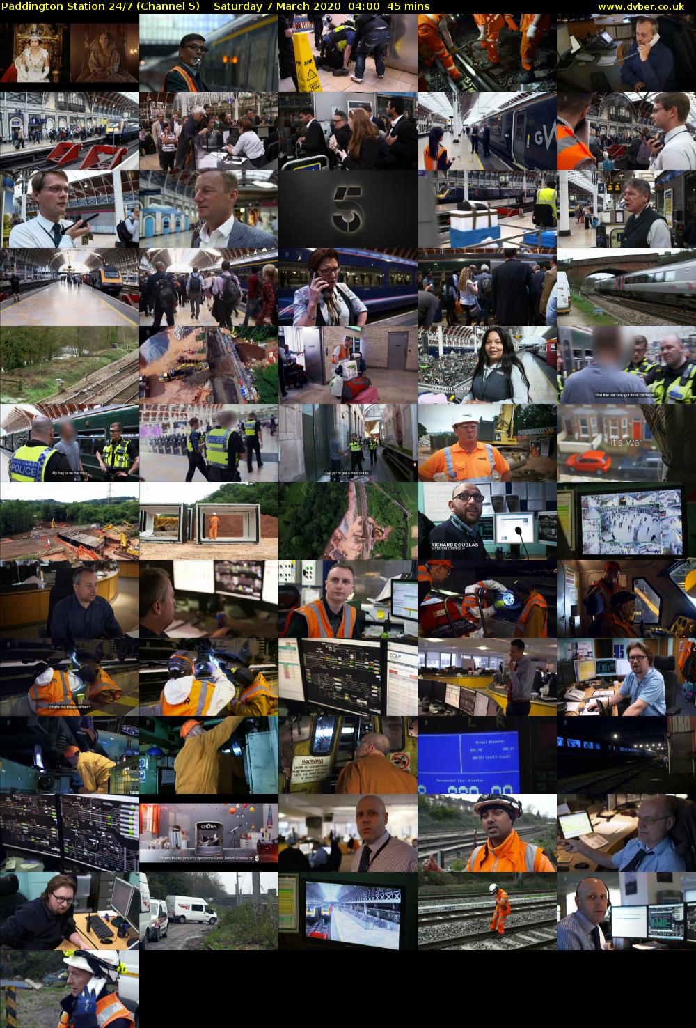 Paddington Station 24/7 (Channel 5) Saturday 7 March 2020 04:00 - 04:45