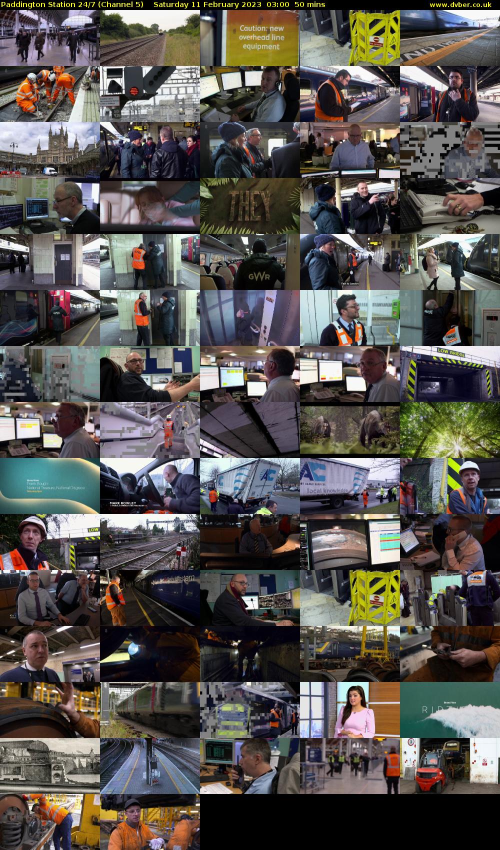 Paddington Station 24/7 (Channel 5) Saturday 11 February 2023 03:00 - 03:50