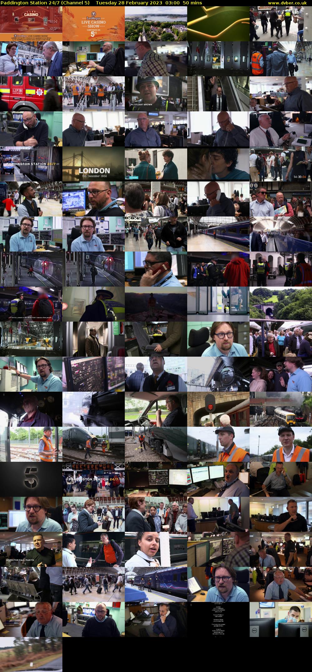Paddington Station 24/7 (Channel 5) Tuesday 28 February 2023 03:00 - 03:50