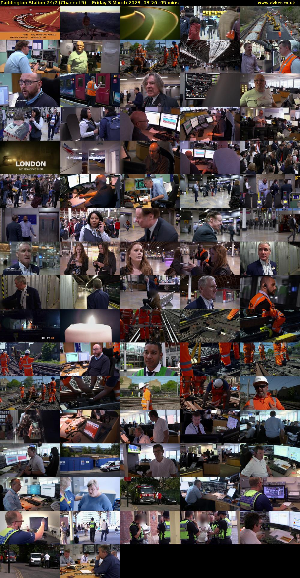 Paddington Station 24/7 (Channel 5) Friday 3 March 2023 03:20 - 04:05
