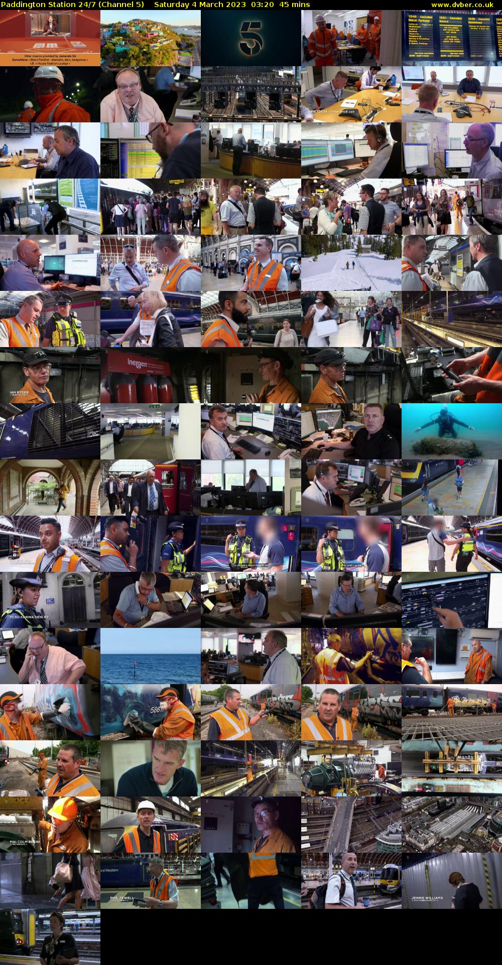 Paddington Station 24/7 (Channel 5) Saturday 4 March 2023 03:20 - 04:05