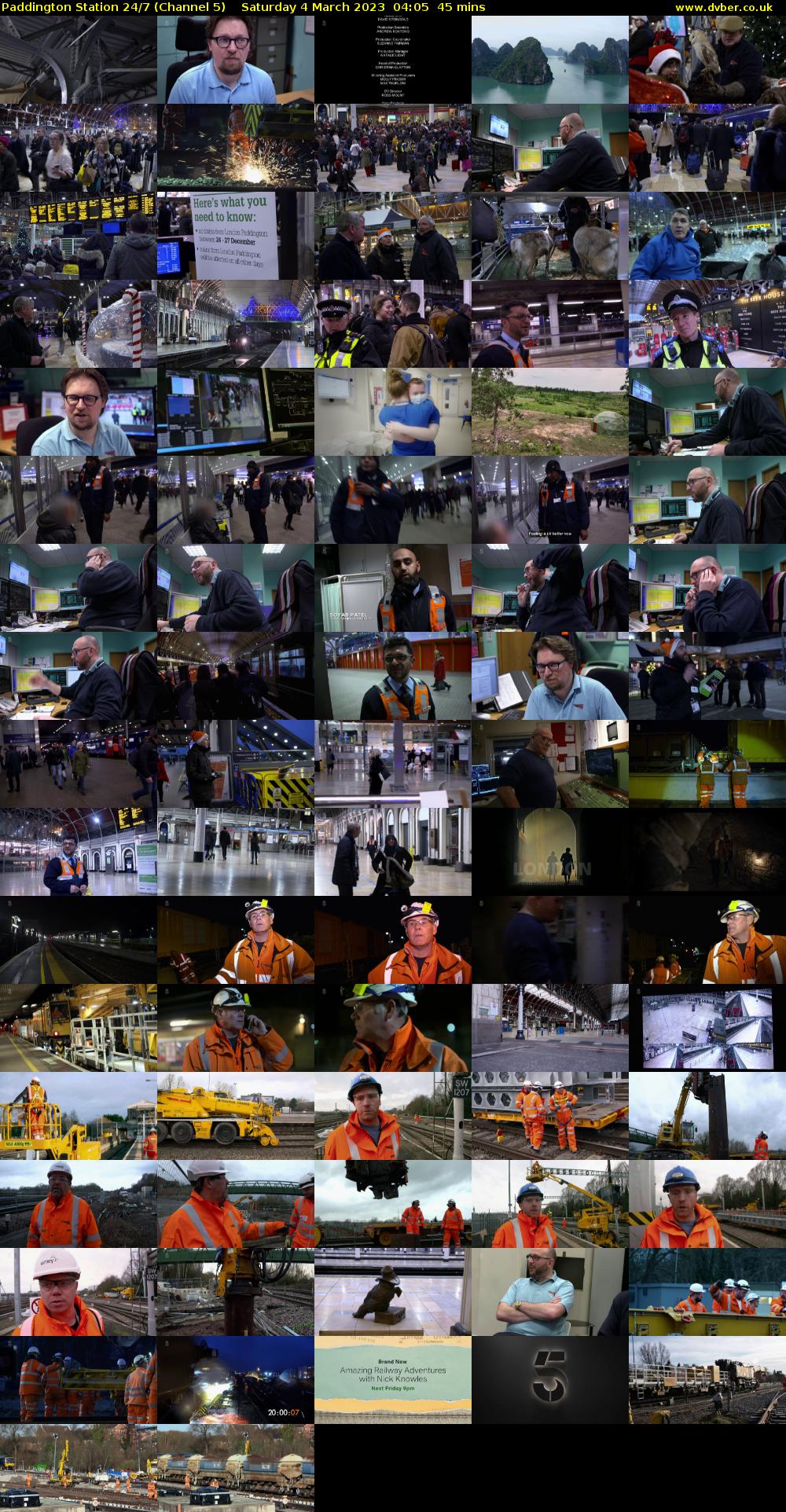 Paddington Station 24/7 (Channel 5) Saturday 4 March 2023 04:05 - 04:50