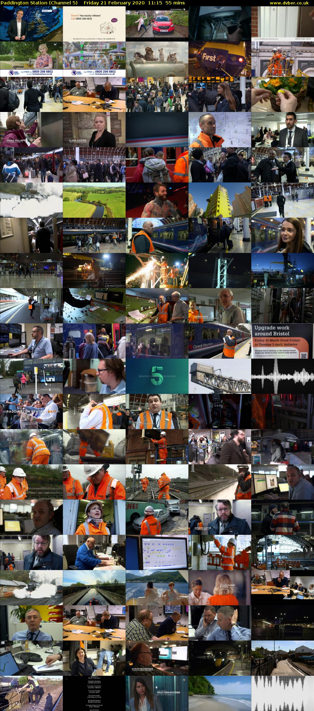 Paddington Station (Channel 5) Friday 21 February 2020 11:15 - 12:10