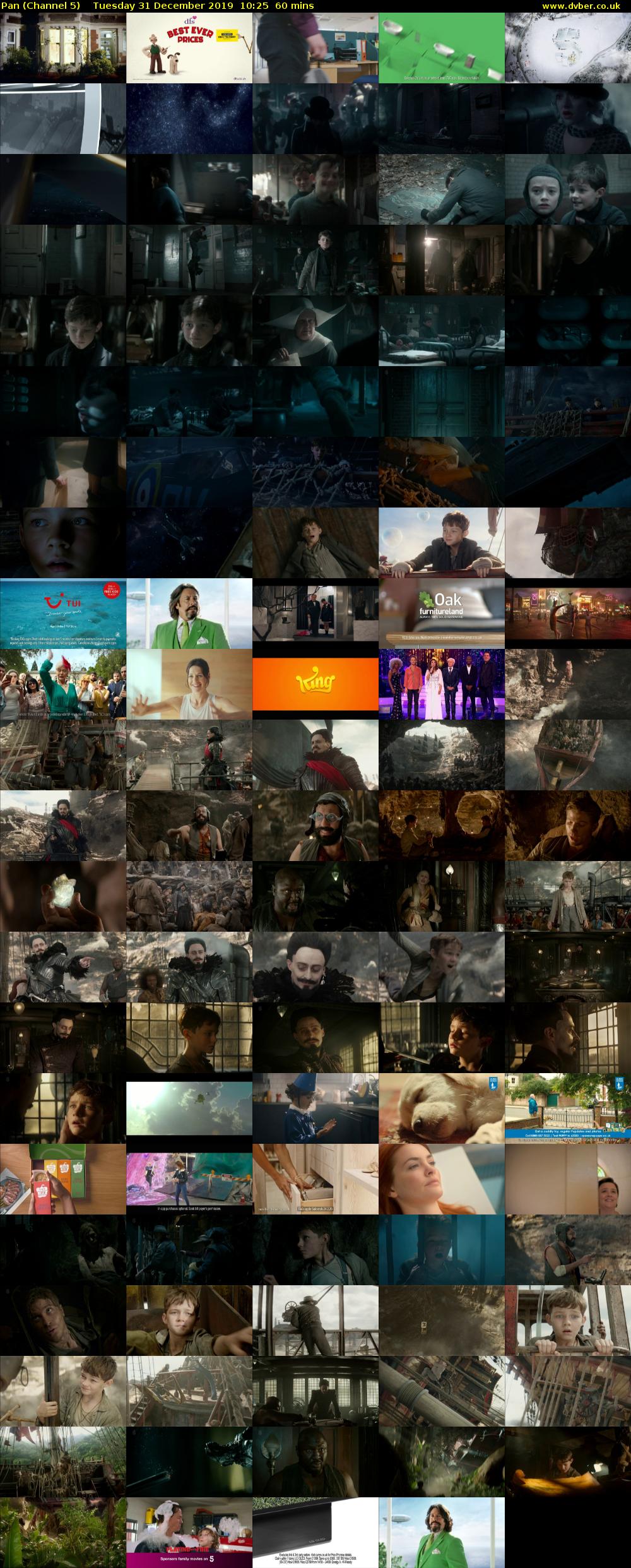 Pan (Channel 5) Tuesday 31 December 2019 10:25 - 11:25