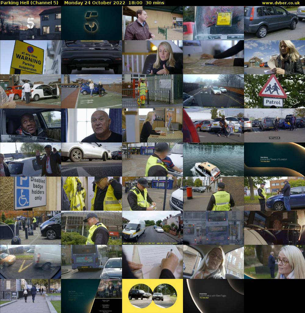 Parking Hell (Channel 5) Monday 24 October 2022 18:00 - 18:30