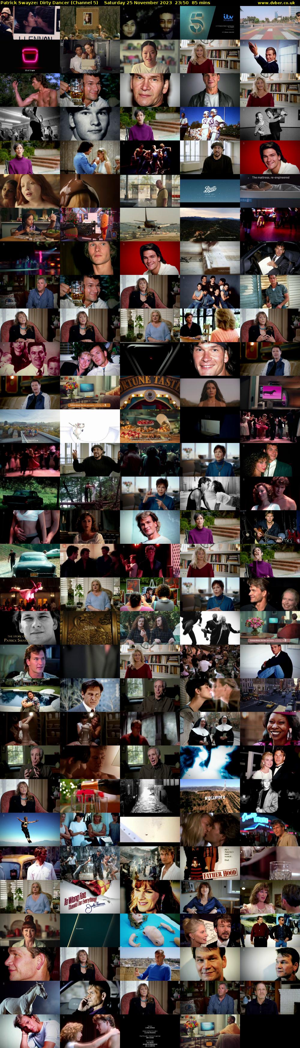 Patrick Swayze: Dirty Dancer (Channel 5) Saturday 25 November 2023 23:50 - 01:15