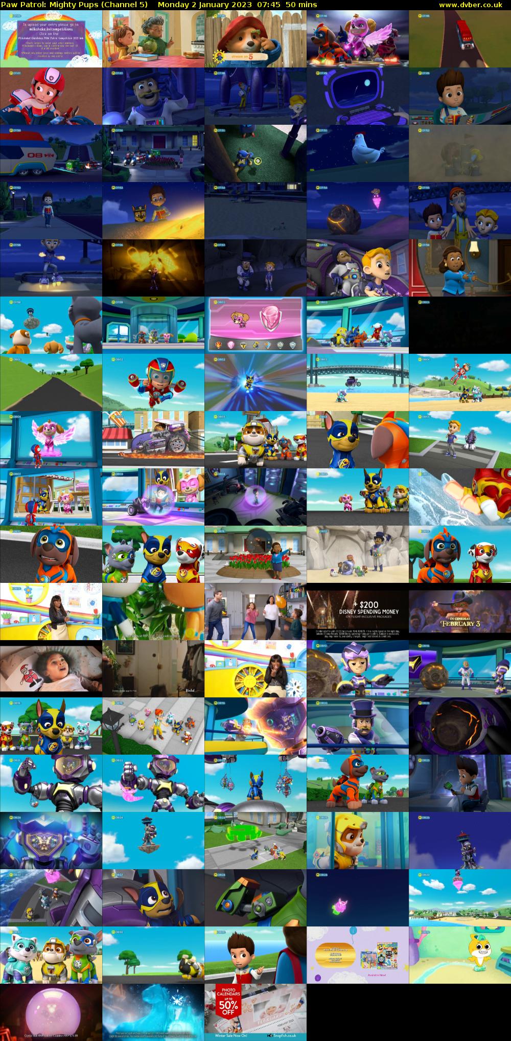 Paw Patrol: Mighty Pups (Channel 5) Monday 2 January 2023 07:45 - 08:35