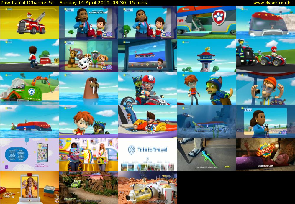 Paw Patrol (Channel 5) Sunday 14 April 2019 08:30 - 08:45