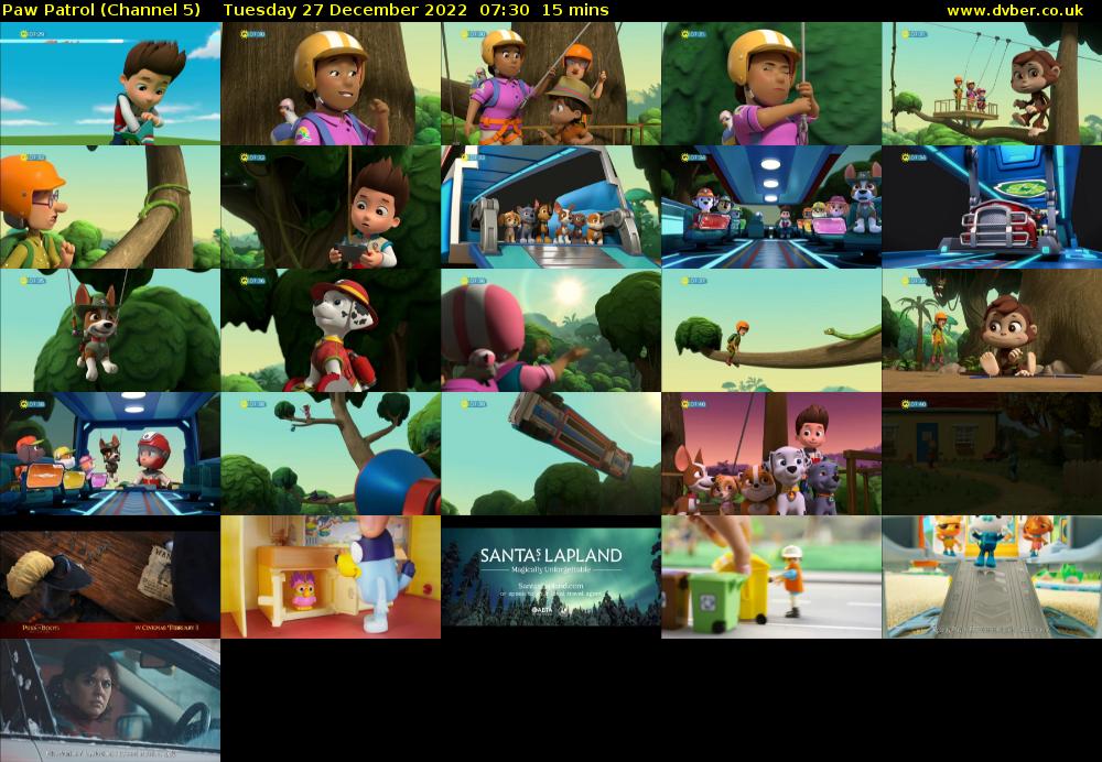 Paw Patrol (Channel 5) Tuesday 27 December 2022 07:30 - 07:45