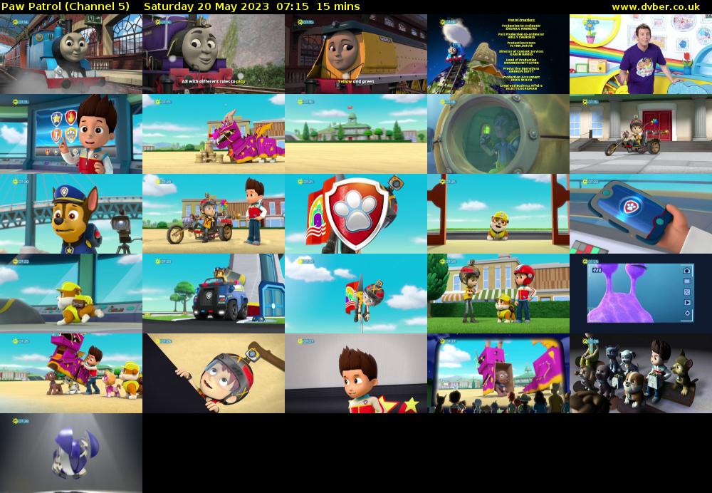 Paw Patrol (Channel 5) Saturday 20 May 2023 07:15 - 07:30