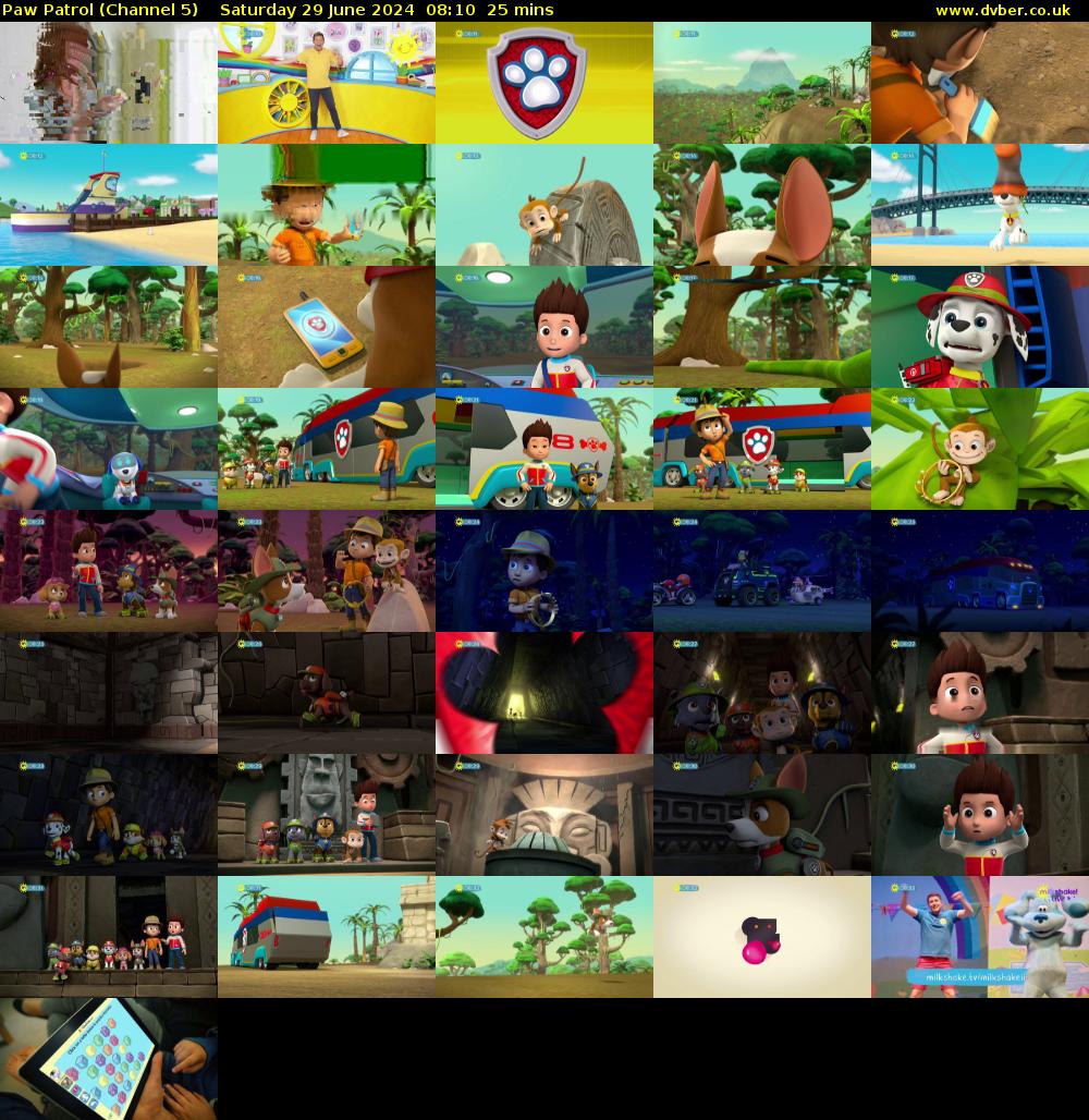 Paw Patrol (Channel 5) Saturday 29 June 2024 08:10 - 08:35