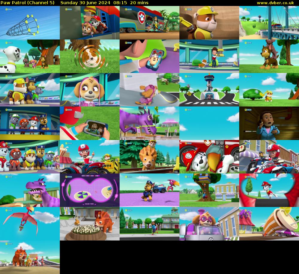 Paw Patrol (Channel 5) Sunday 30 June 2024 08:15 - 08:35