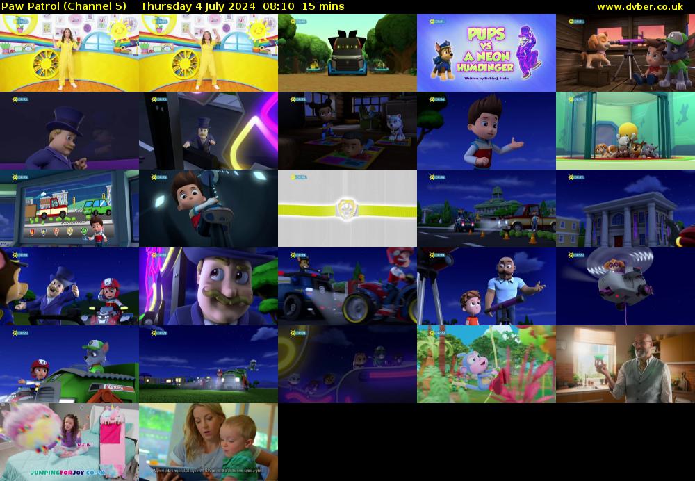 Paw Patrol (Channel 5) Thursday 4 July 2024 08:10 - 08:25