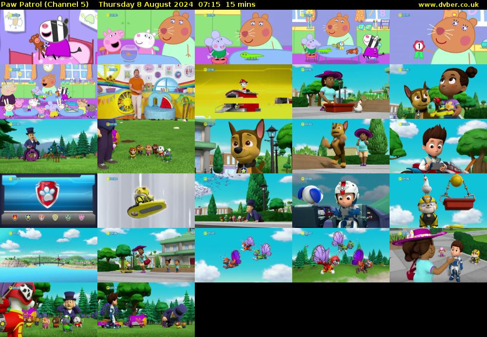 Paw Patrol (Channel 5) Thursday 8 August 2024 07:15 - 07:30