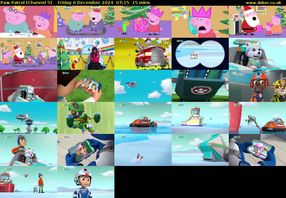 Paw Patrol (Channel 5) Friday 6 December 2024 07:15 - 07:30