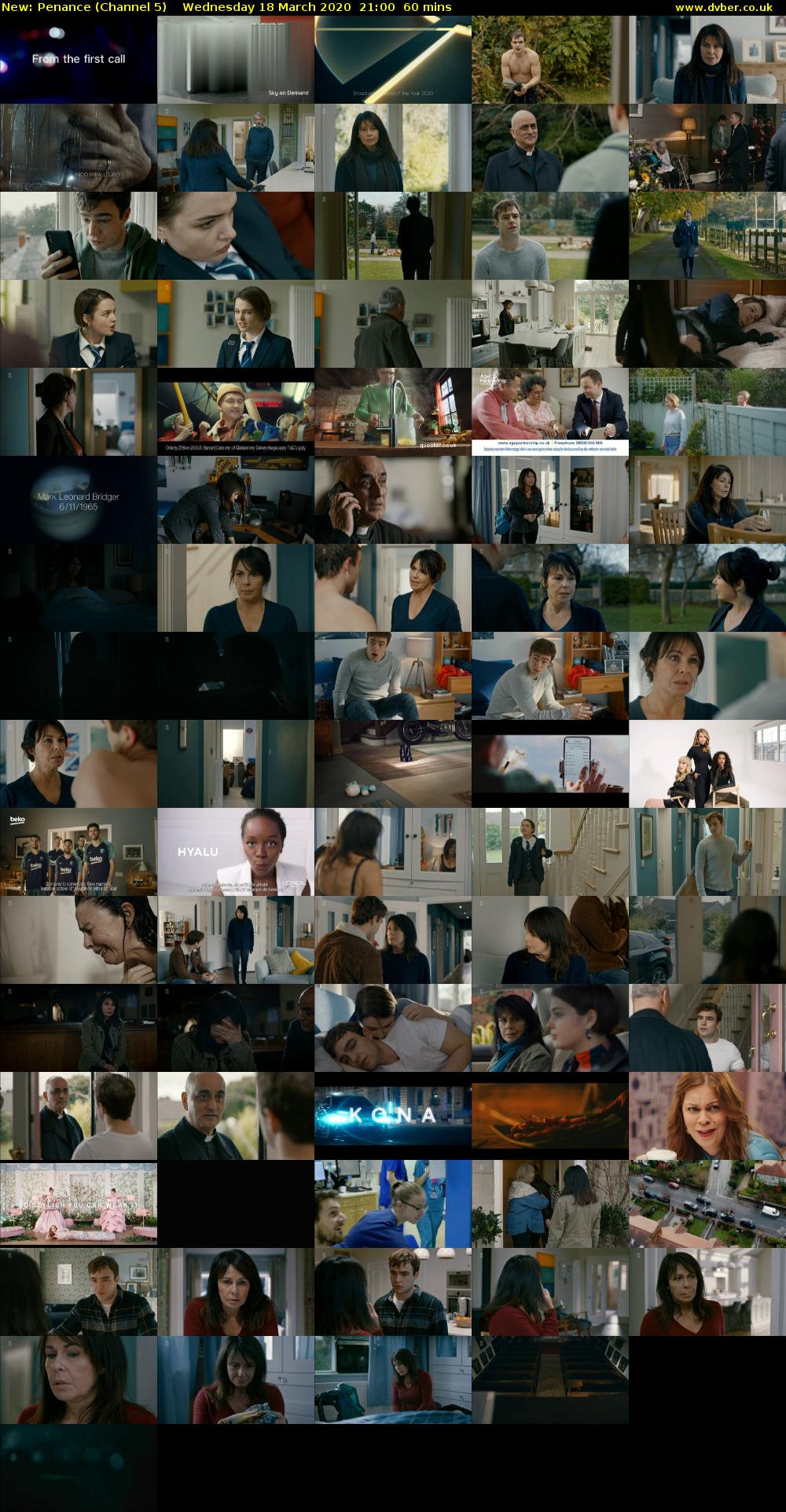 Penance (Channel 5) Wednesday 18 March 2020 21:00 - 22:00
