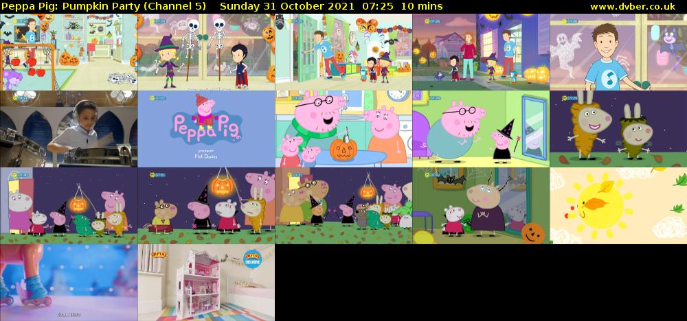 Peppa Pig: Pumpkin Party (Channel 5) Sunday 31 October 2021 07:25 - 07:35