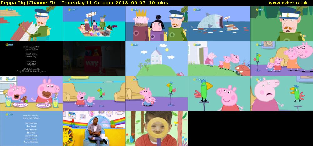 Peppa Pig (Channel 5) Thursday 11 October 2018 09:05 - 09:15