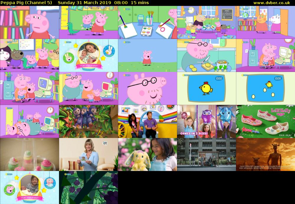 Peppa Pig (Channel 5) Sunday 31 March 2019 08:00 - 08:15