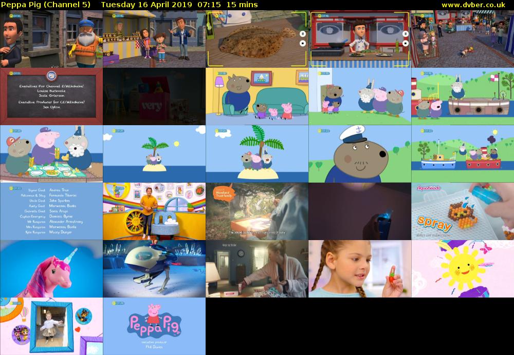 Peppa Pig (Channel 5) Tuesday 16 April 2019 07:15 - 07:30
