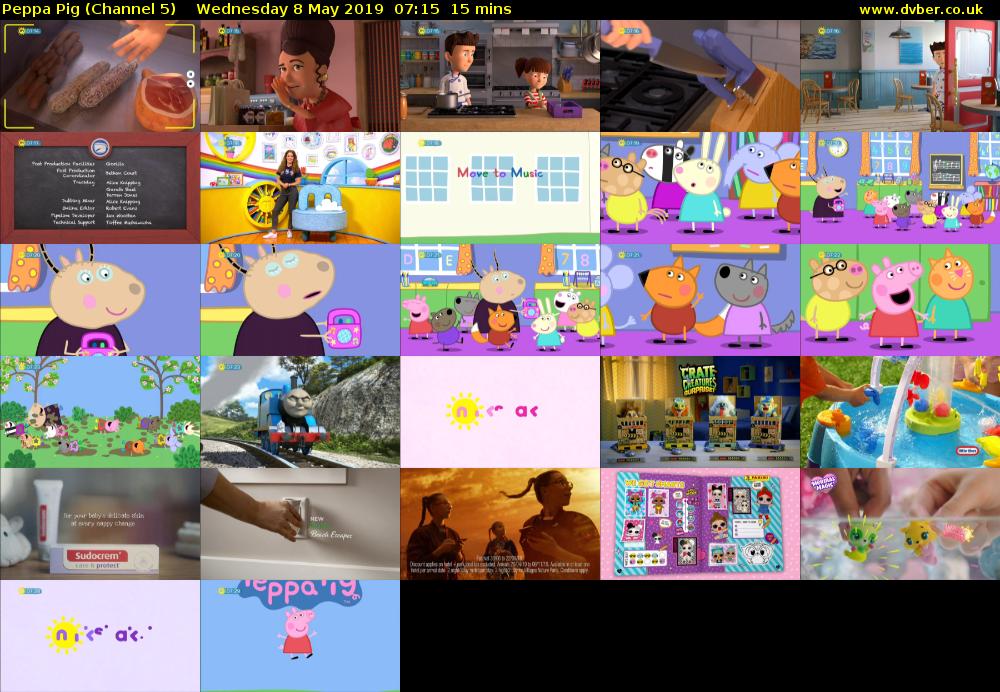 Peppa Pig (Channel 5) Wednesday 8 May 2019 07:15 - 07:30