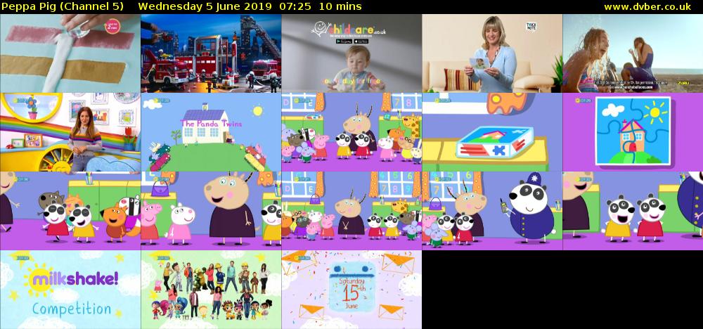 Peppa Pig (Channel 5) Wednesday 5 June 2019 07:25 - 07:35