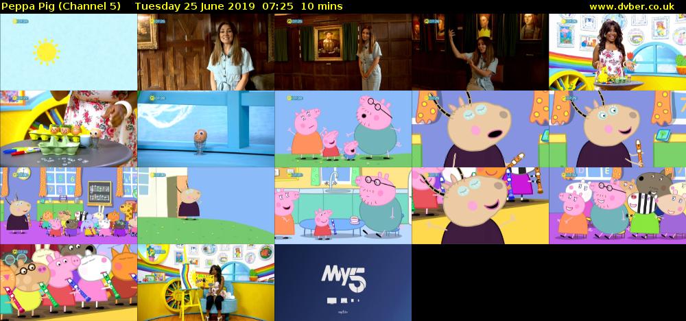 Peppa Pig (Channel 5) Tuesday 25 June 2019 07:25 - 07:35