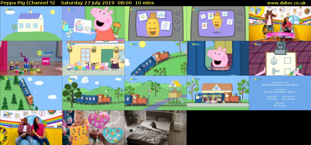 Peppa Pig (Channel 5) Saturday 27 July 2019 08:00 - 08:10