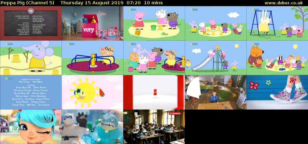 Peppa Pig (Channel 5) Thursday 15 August 2019 07:20 - 07:30